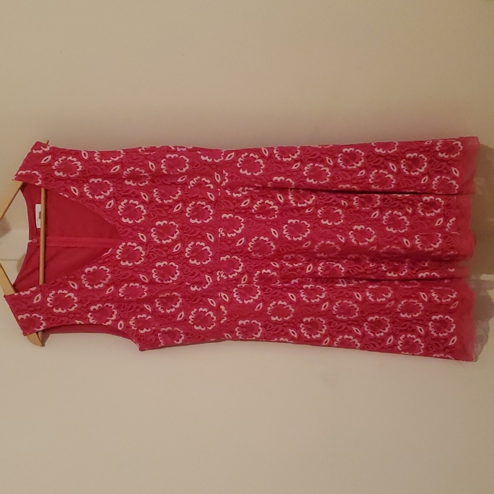 New York & Co pink lace dress